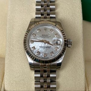 Rolex 179174 White Mother of Pearl 10 Diamonds